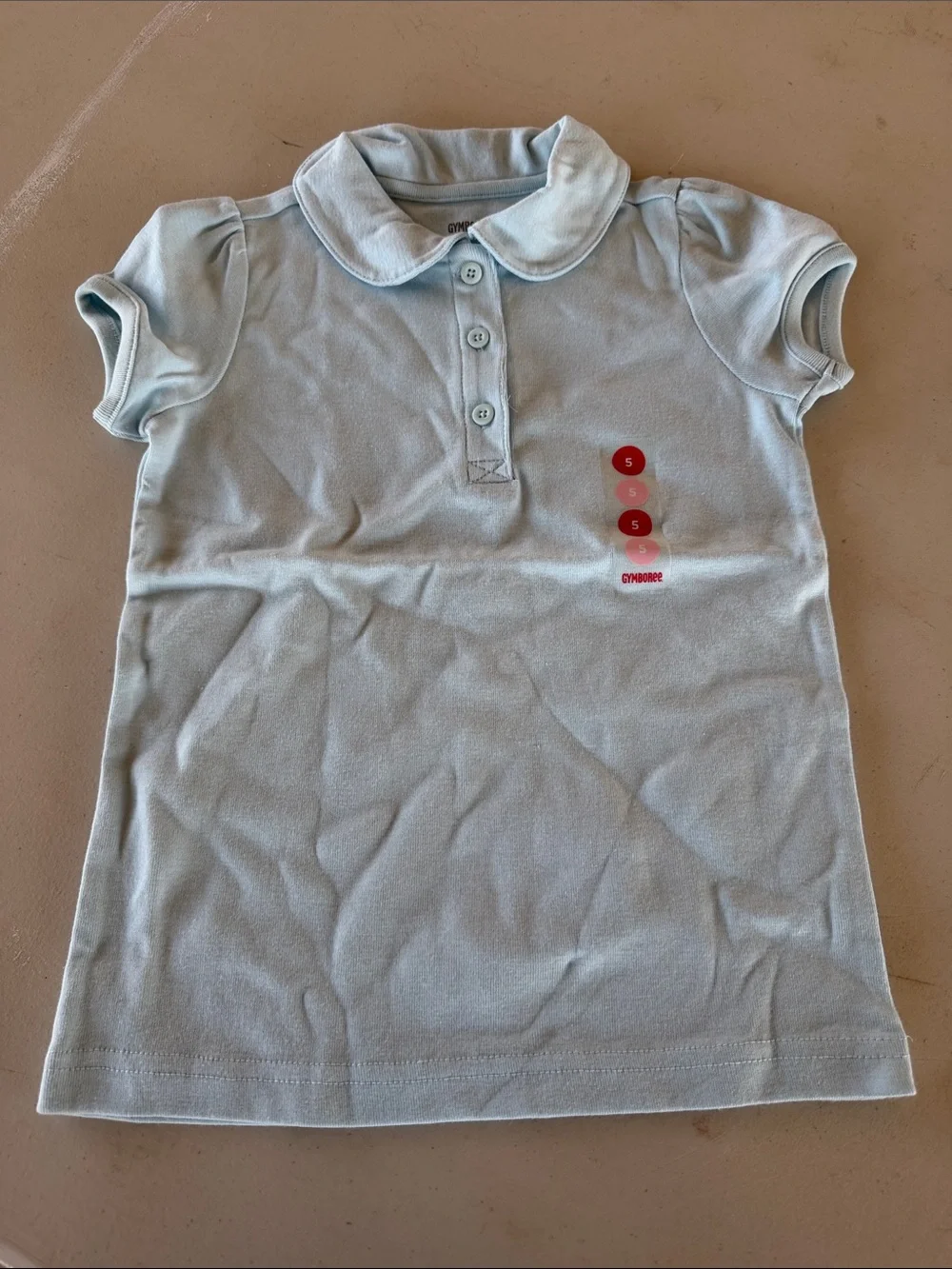 NWT Gymboree Powder Blue Girls' Polo Shirt with Peter Pan Collar